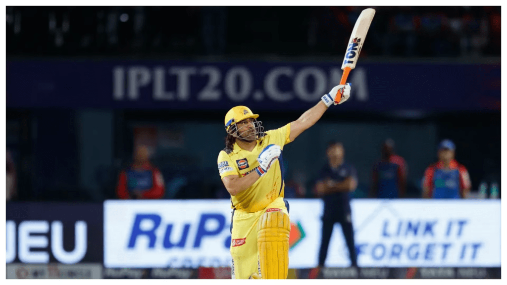 MS Dhoni's Helicopter One-Handed Sixes